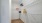a room with white walls