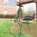 a tennis racket on the grass