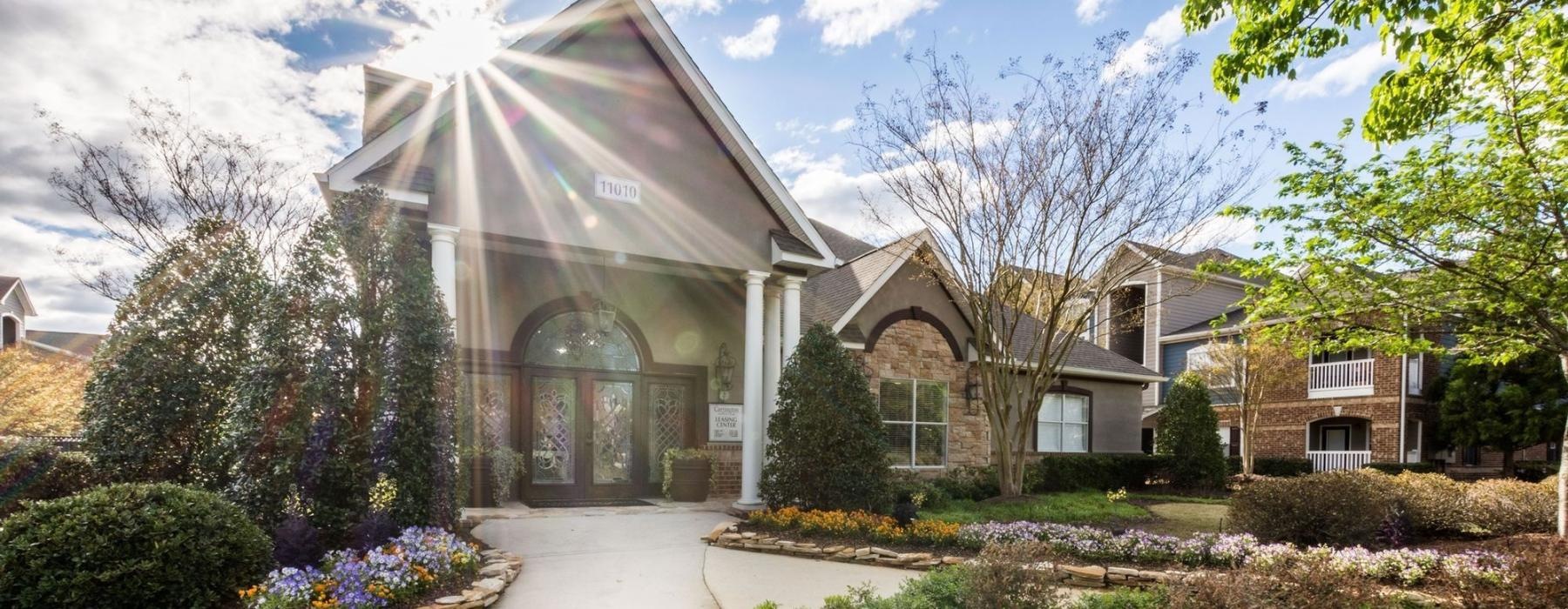 a house with a large front yard