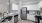 a kitchen with white cabinets